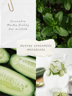 Ambiance parfum Menthe & concombre, collection BLANCHE Bougies & co.