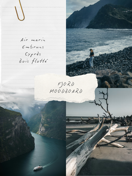 Ambiance parfum FJORD, collection BLANCHE Bougies & co.