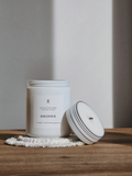 Bougie 8oz SOLSTICE, cire de coco naturelle BLANCHE